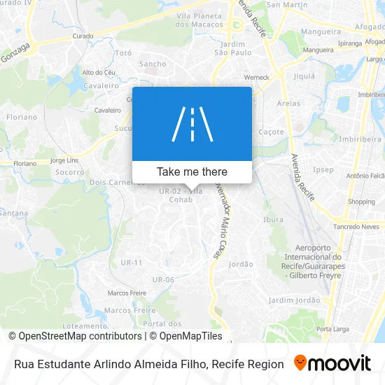 Rua Estudante Arlindo Almeida Filho map