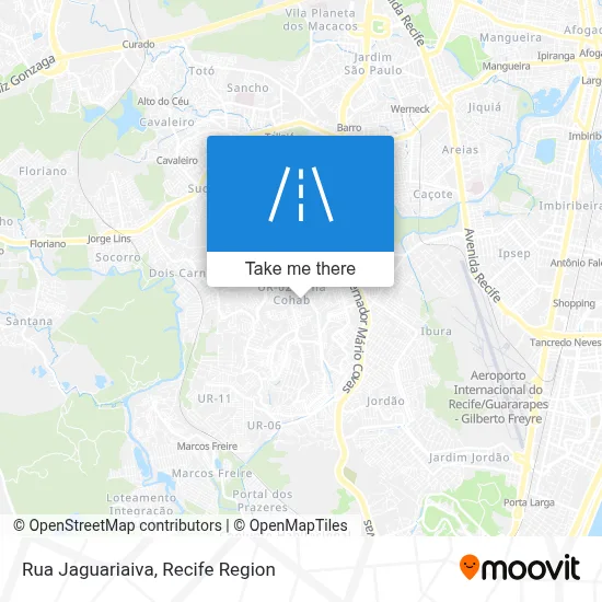 Rua Jaguariaiva map