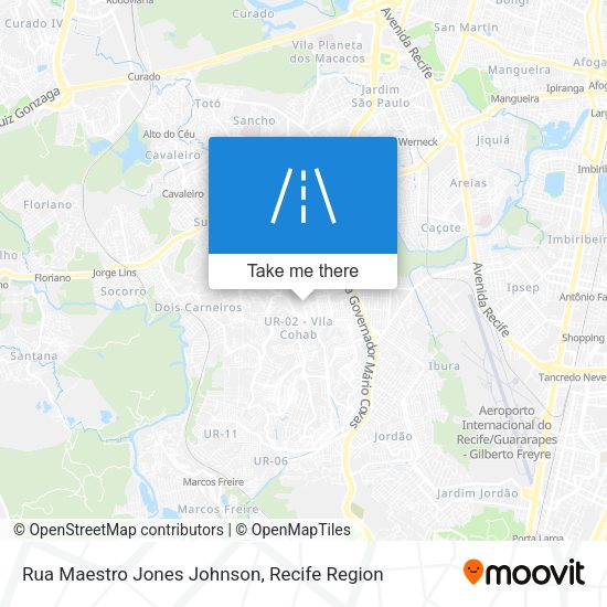 Rua Maestro Jones Johnson map