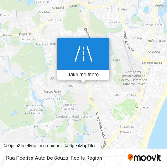 Rua Poetisa Auta De Souza map