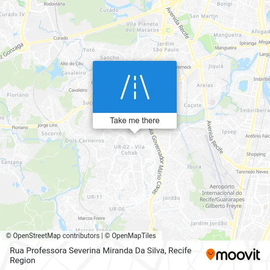 Rua Professora Severina Miranda Da Silva map