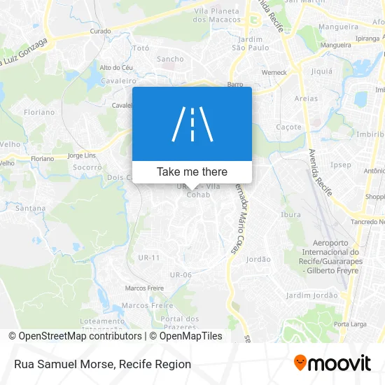 Rua Samuel Morse map