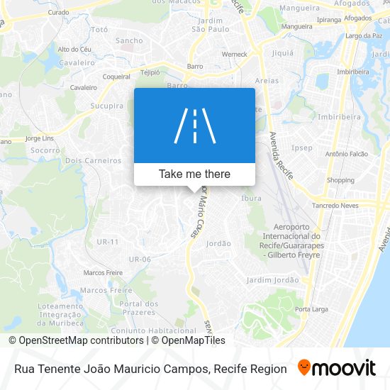 Rua Tenente João Mauricio Campos map