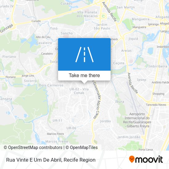 Rua Vinte E Um De Abril map
