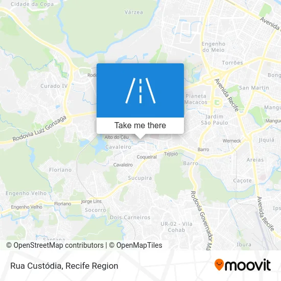 Rua Custódia map