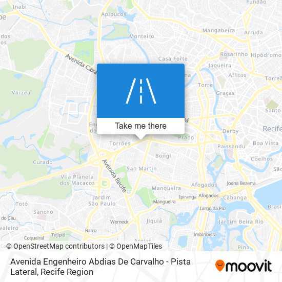 Avenida Engenheiro Abdias De Carvalho - Pista Lateral map