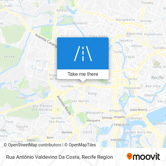 Rua Antônio Valdevino Da Costa map