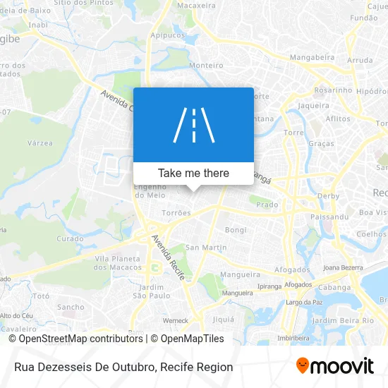 Rua Dezesseis De Outubro map