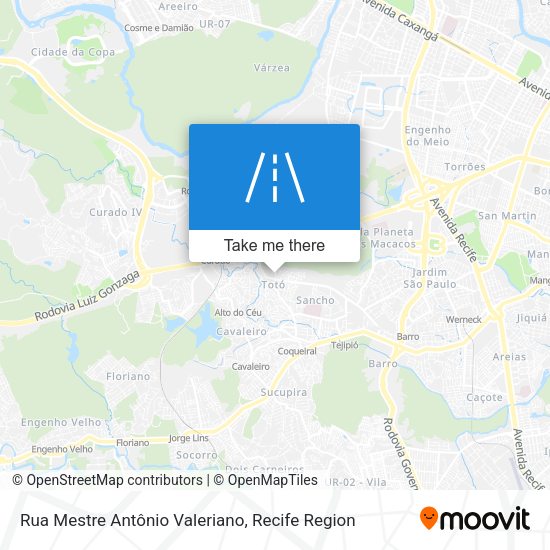 Rua Mestre Antônio Valeriano map