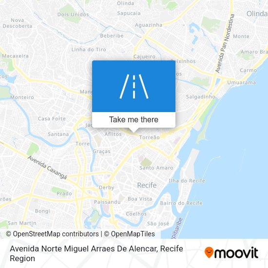 Avenida Norte Miguel Arraes De Alencar map
