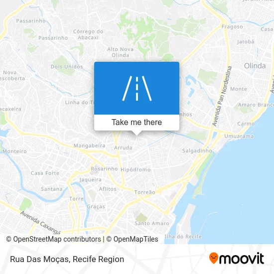 Rua Das Moças map