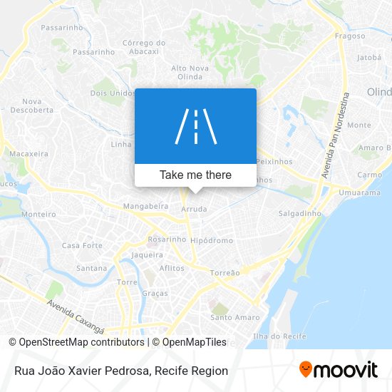 Rua João Xavier Pedrosa map