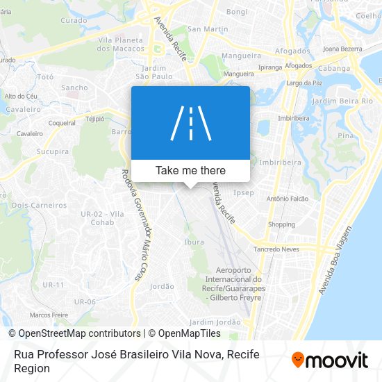 Rua Professor José Brasileiro Vila Nova map