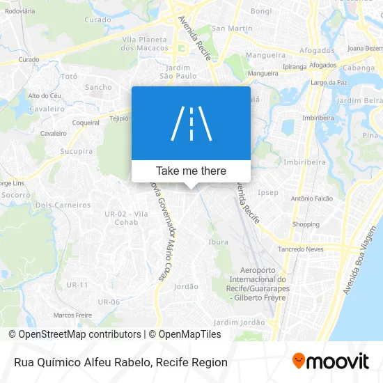 Rua Químico Alfeu Rabelo map