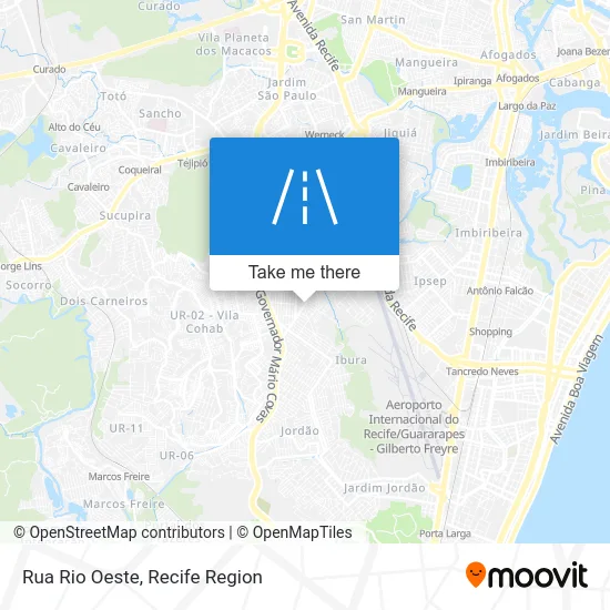 Rua Rio Oeste map
