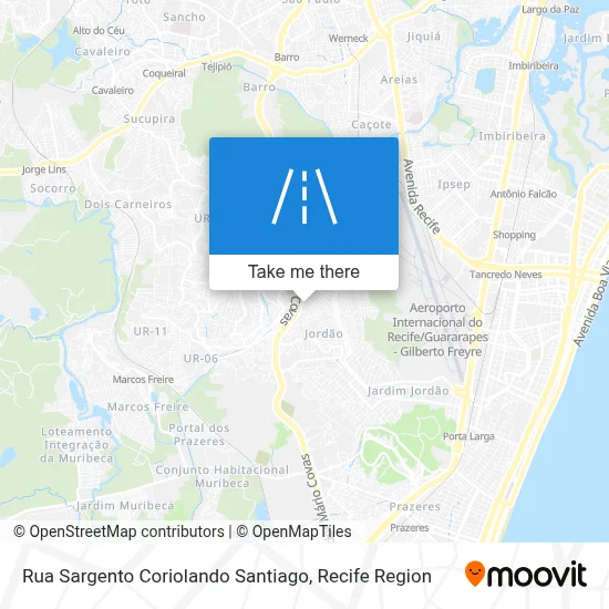 Rua Sargento Coriolando Santiago map