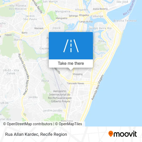 Rua Allan Kardec map