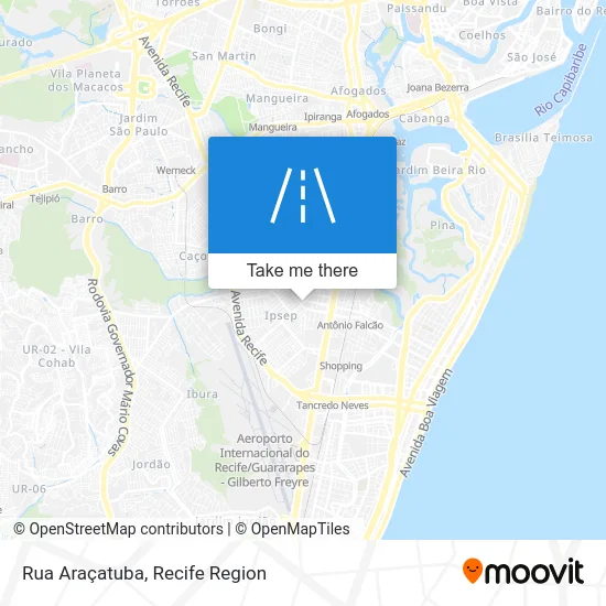 Rua Araçatuba map