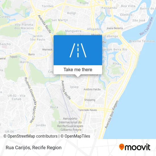 Rua Carijós map