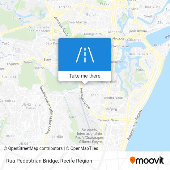 Rua Pedestrian Bridge map