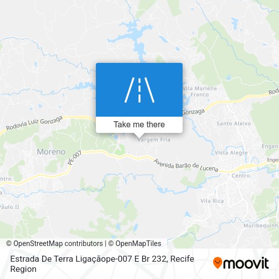 Estrada De Terra Ligaçãope-007 E Br 232 map
