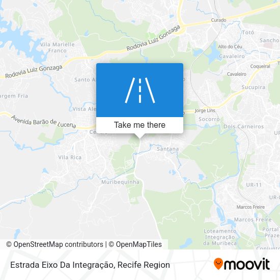 Estrada Eixo Da Integração map