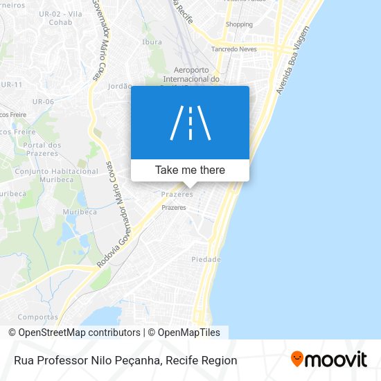 Rua Professor Nilo Peçanha map