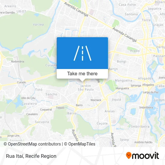 Rua Itaí map
