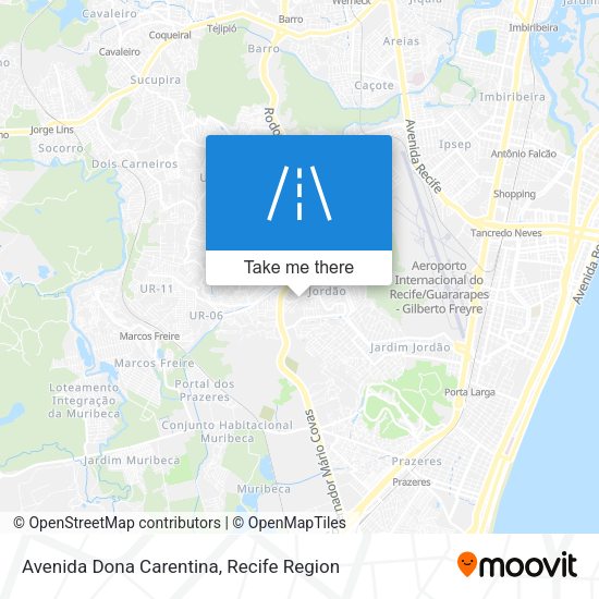 Avenida Dona Carentina map