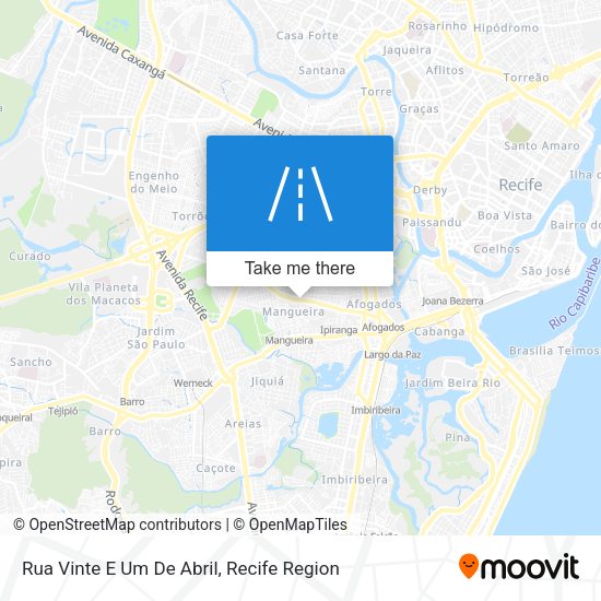 Rua Vinte E Um De Abril map