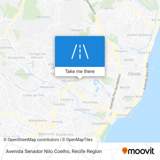 Avenida Senador Nilo Coelho map