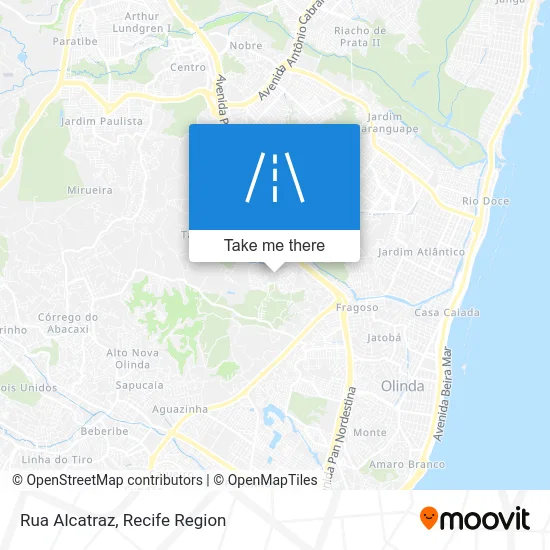 Rua Alcatraz map