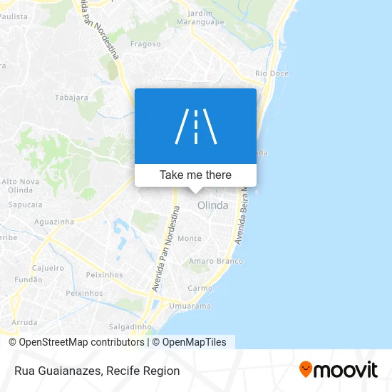 Rua Guaianazes map