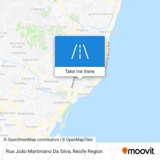 Rua João Martiniano Da Silva map