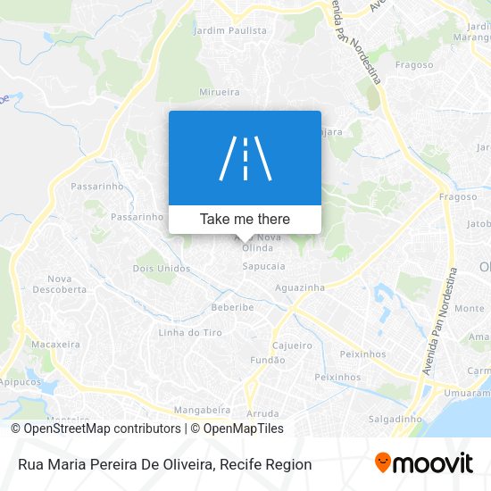 Rua Maria Pereira De Oliveira map
