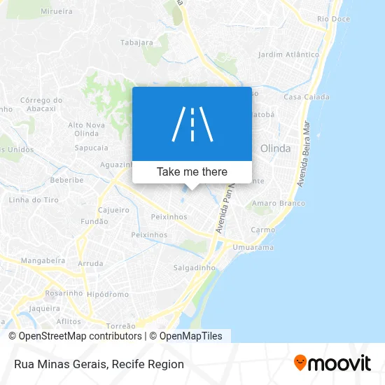 Rua Minas Gerais map
