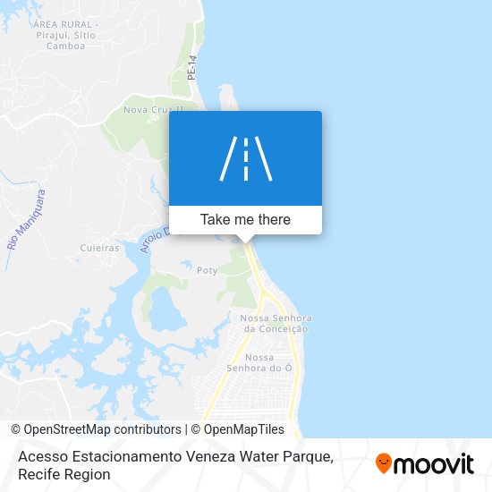 Acesso Estacionamento Veneza Water Parque map
