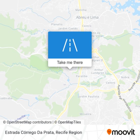 Estrada Córrego Da Prata map
