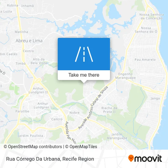 Rua Córrego Da Urbana map