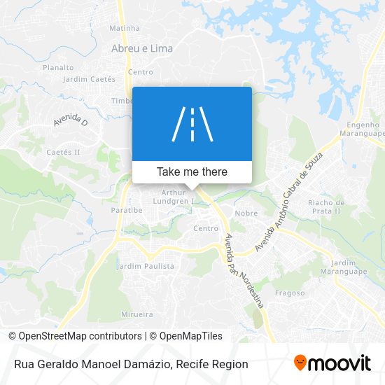 Rua Geraldo Manoel Damázio map