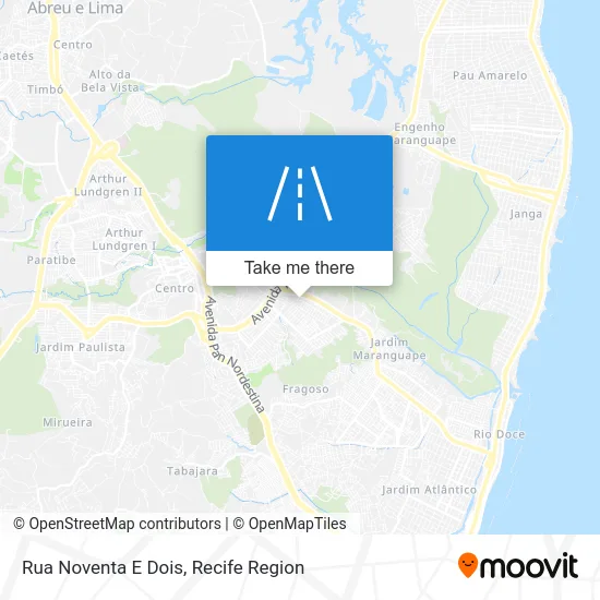 Rua Noventa E Dois map