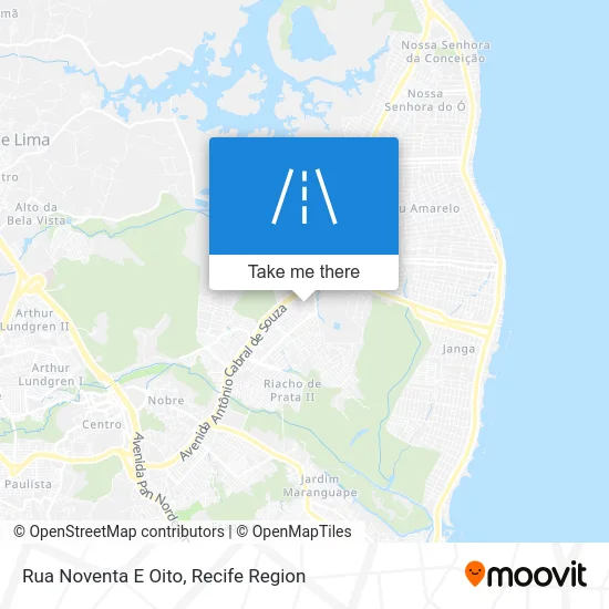 Rua Noventa E Oito map