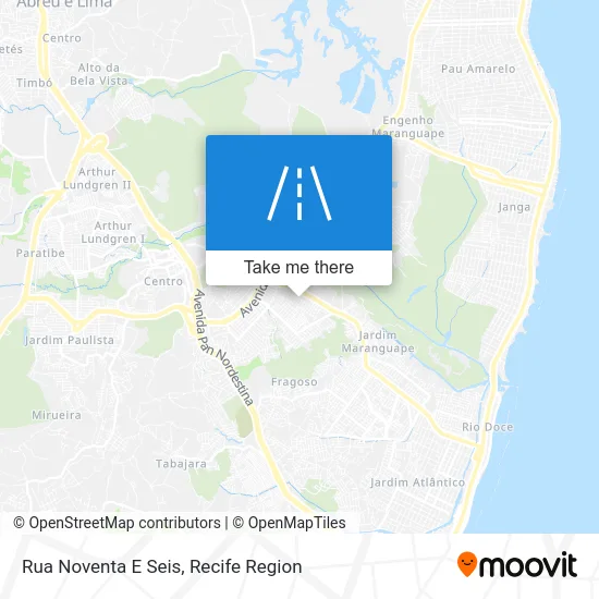 Rua Noventa E Seis map