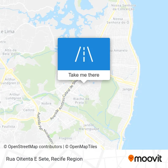 Rua Oitenta E Sete map