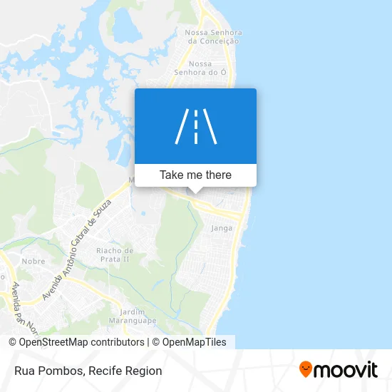 Rua Pombos map