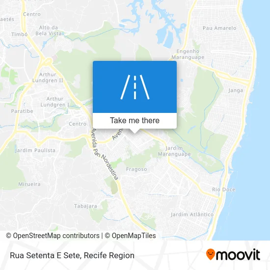 Rua Setenta E Sete map