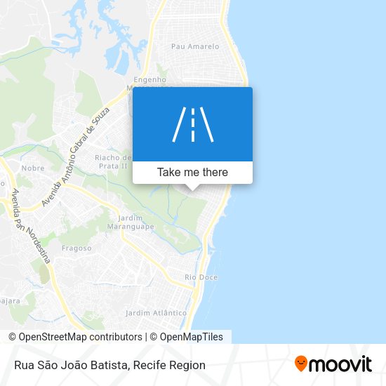 Rua São João Batista map