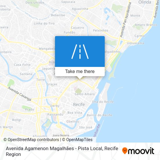 Avenida Agamenon Magalhães - Pista Local map