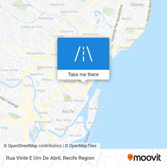 Rua Vinte E Um De Abril map