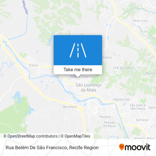 Rua Belém De São Francisco map